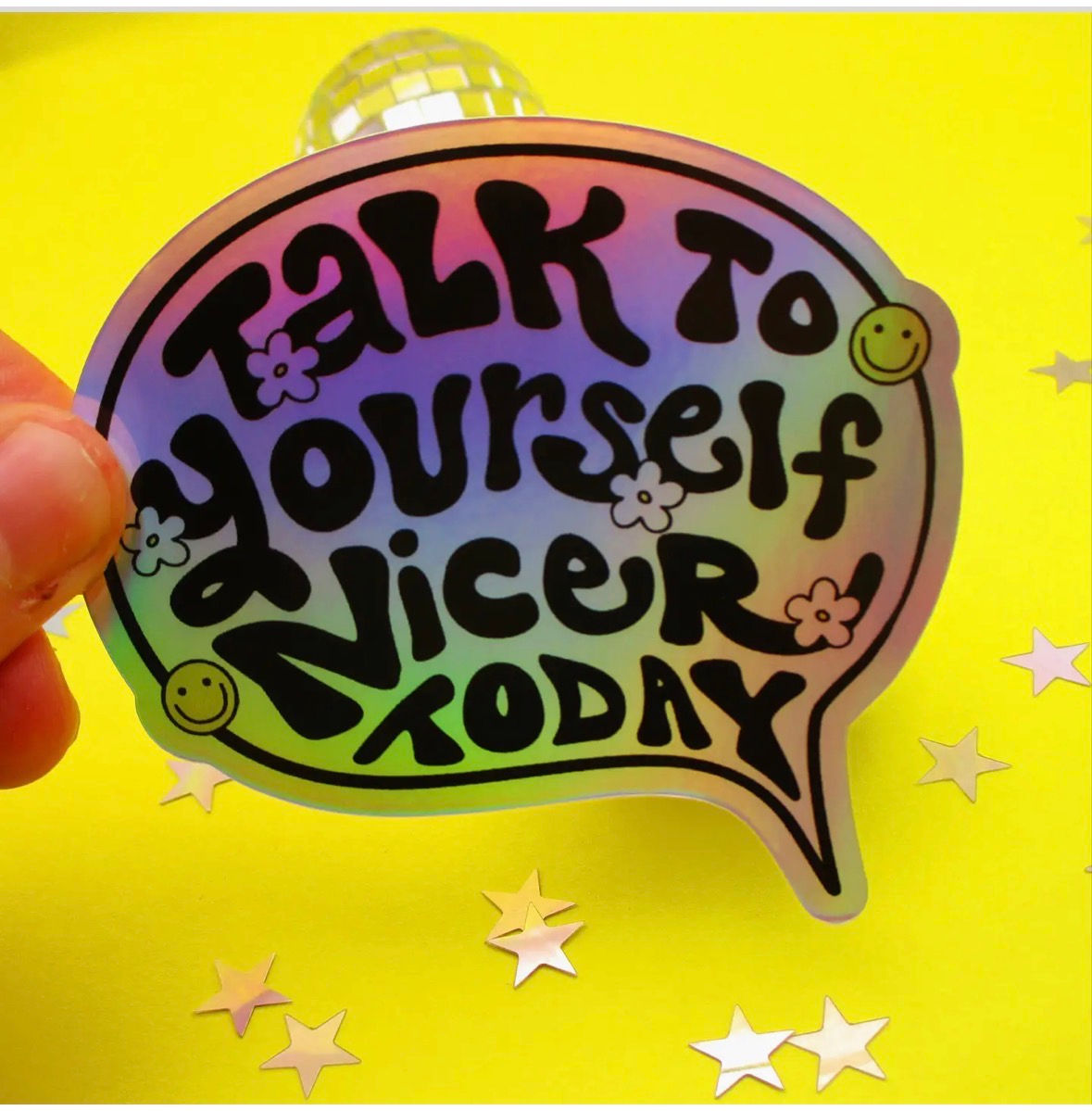 Luxe Trauma-"Talk To Yourself Nicer Today"-sticker