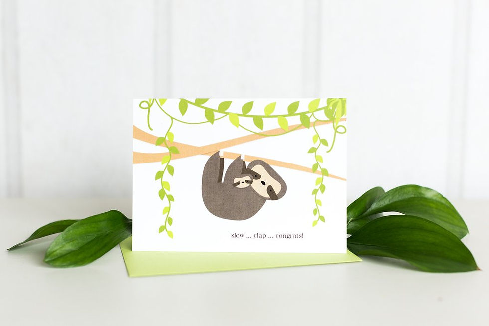 Paper Hearts - Slow Clap Congrats Card
