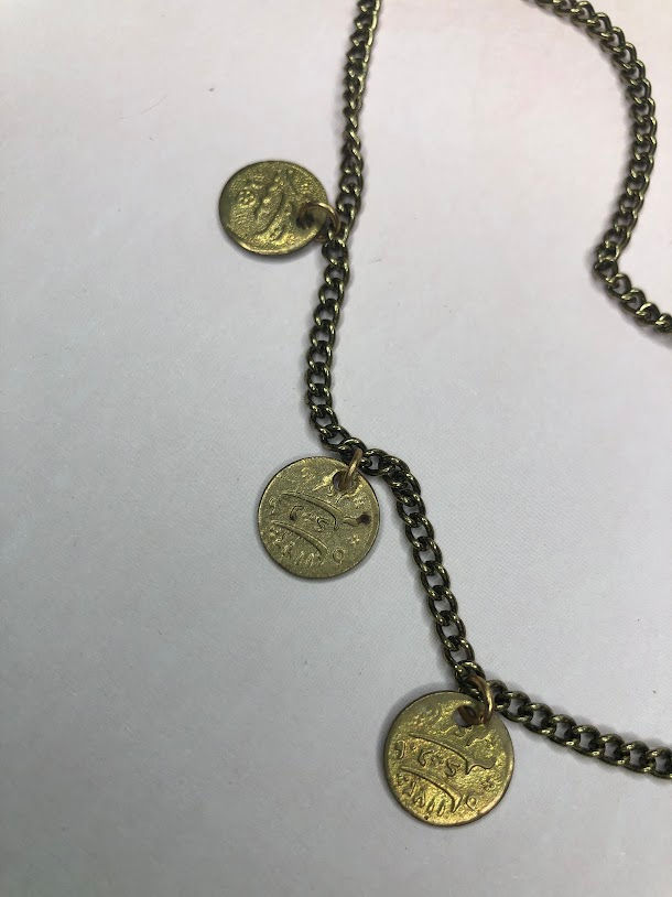 Thumbnail: BB Lila - Golden Coin Charm Necklace