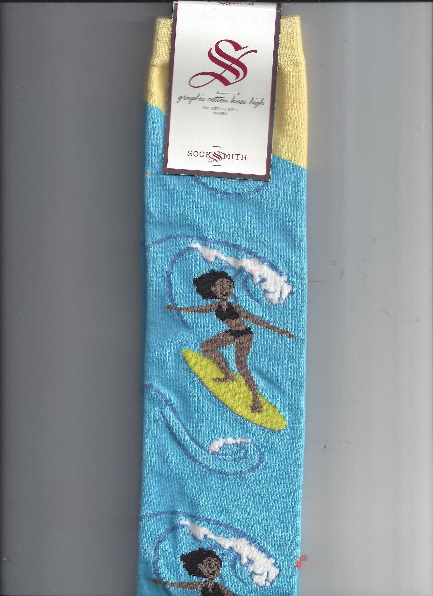 Socksmith Design- Surfer Girls Knee High Socks