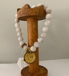 Green End - C Initial Charm Neutral Bracelet