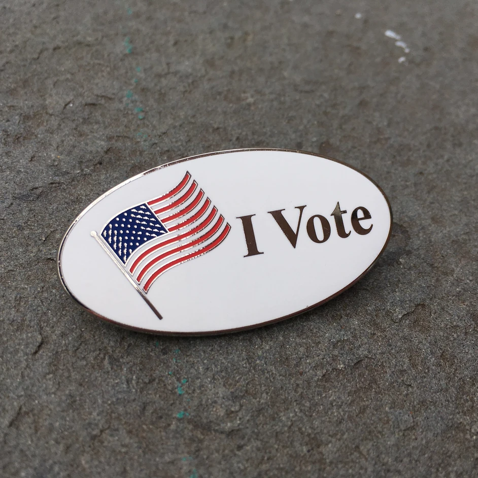 Thumbnail: Dissent Pins - I Vote Flag Pin