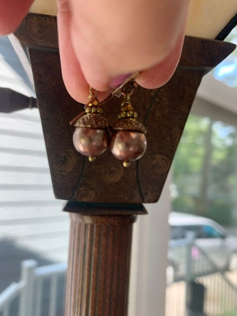 Thumbnail: Snapdragon Studio- Copper Bead & Sparkle Earrings