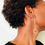 Thumbnail: Vellamode - Matte Circle Drop Earrings