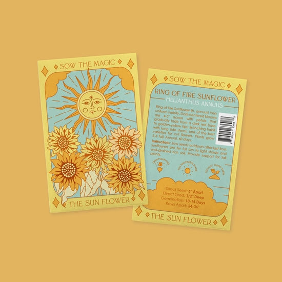 Thumbnail: Sow The Magic - The Sunflower (Ring of Fire) Tarot Garden and Gift Seed Packet