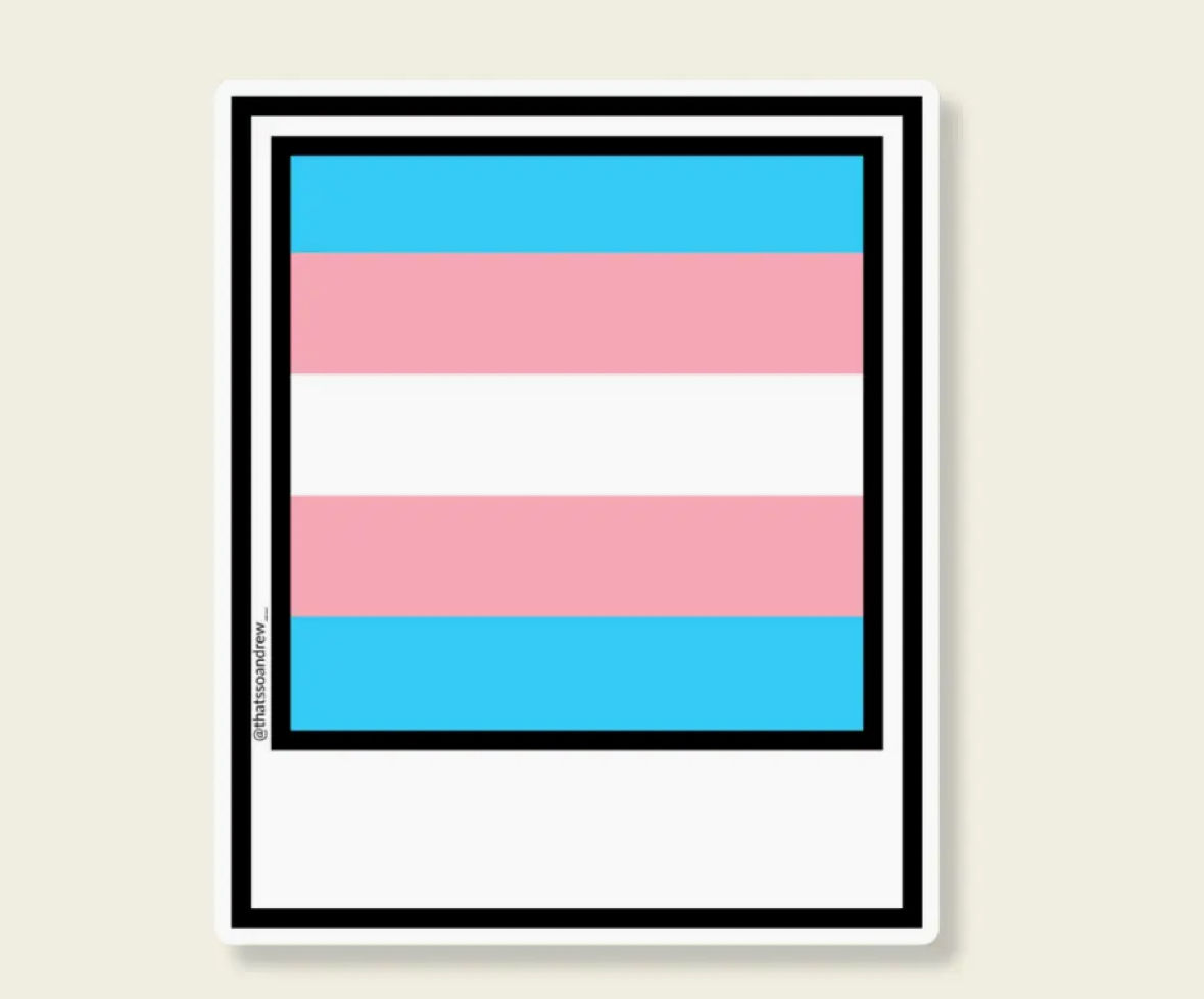 That's So Andrew-Transgender Flag Vinyl Sticker
