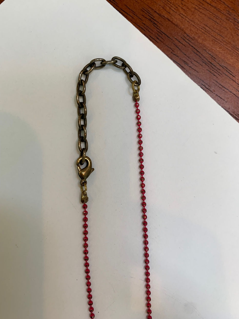 Thumbnail: Santore Company- Pink Beaded Chain Flamingo Necklace