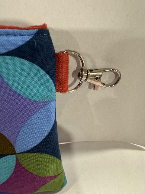 Thumbnail: Made by Sarah Rose-Abstract Pouch w/Dk purple Zipper