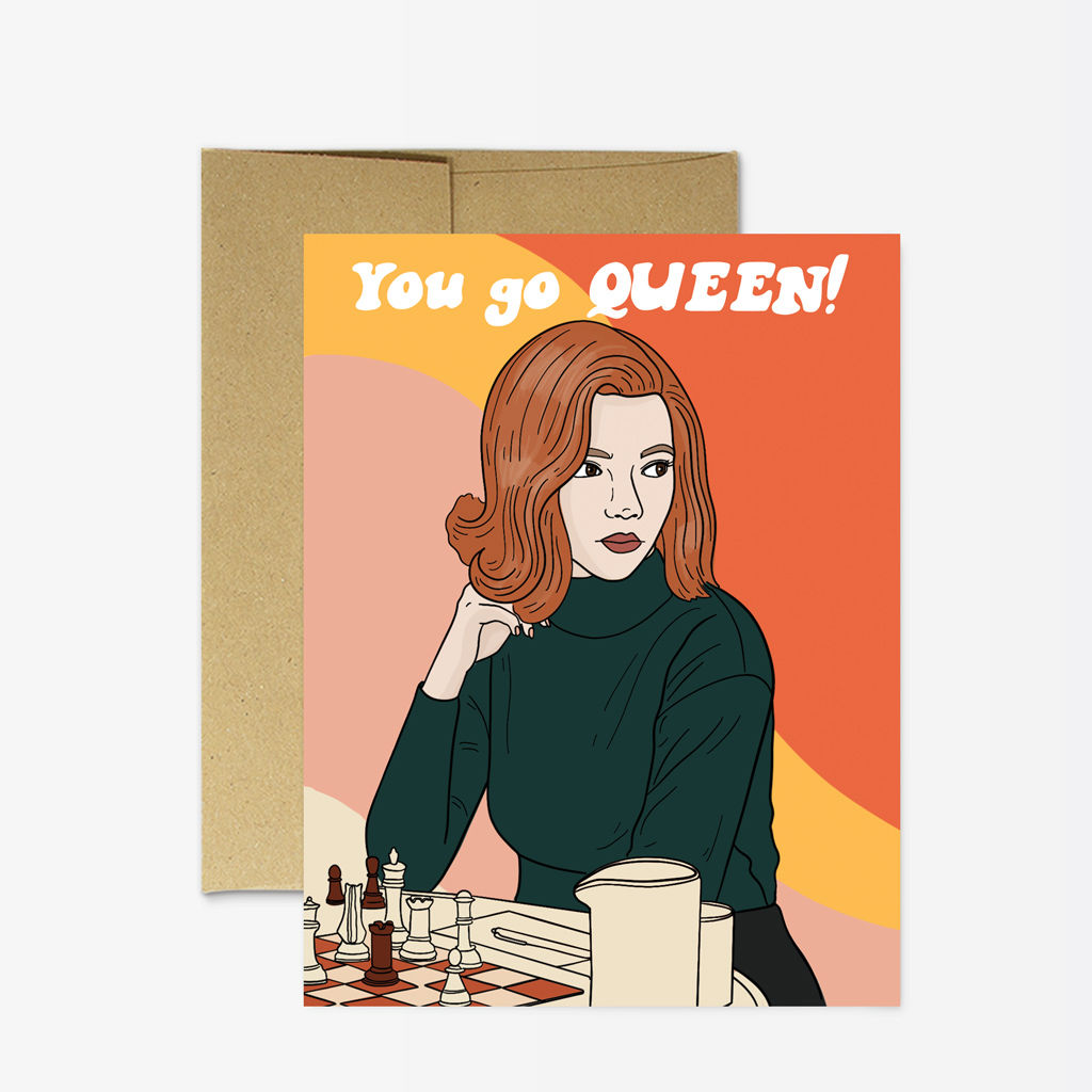 Party Mountain Paper-"You go QUEEN!"Congrats Card