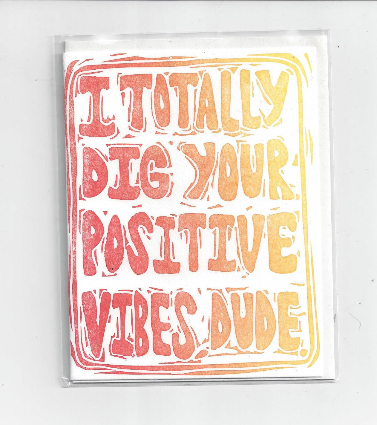 Papa Llama - Totally Dig Your Positive Vibes Card