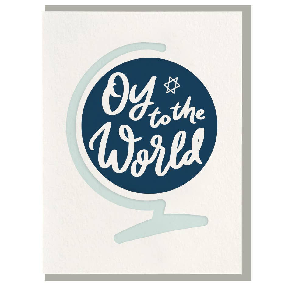 Dahlia Press - Oy To The World -Hanukkah- Card