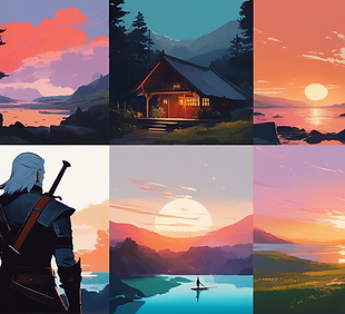 witcher-limited-colour-palette-acrylic-painting-trending-on-pixiv-fanbox-palette-knife-and