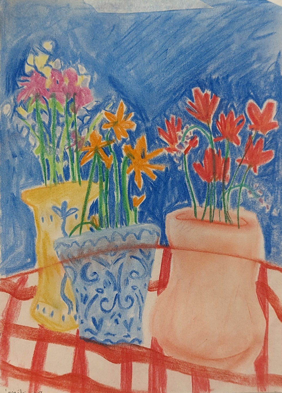 'Flowers For Her Sorrow'
A3, Chalk Pastel on Paper
