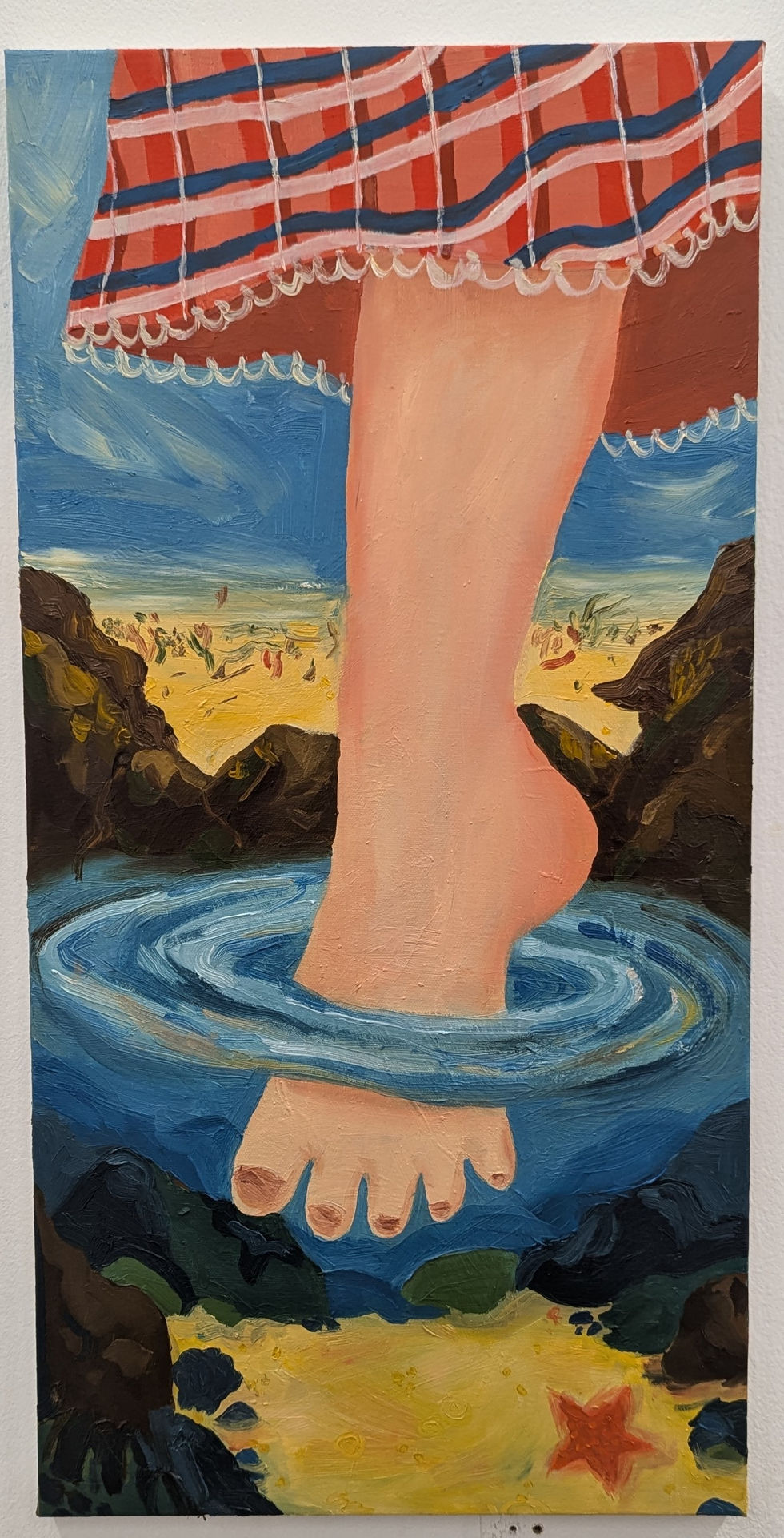 'Rockpool and Tartan'
Oil on Canvas