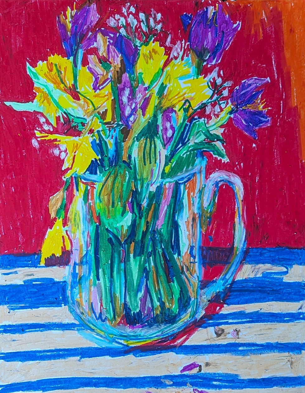 'Flower Study 1'
Oil Pastel on Paper