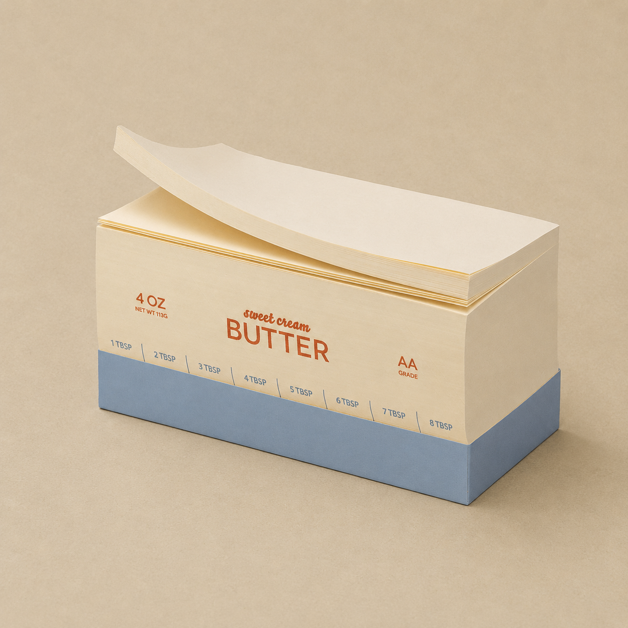 Retro Butter Paper Notepad