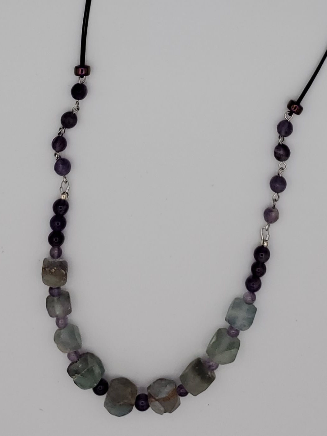 Muggie Jewelry Flourite Amethyst Necklace