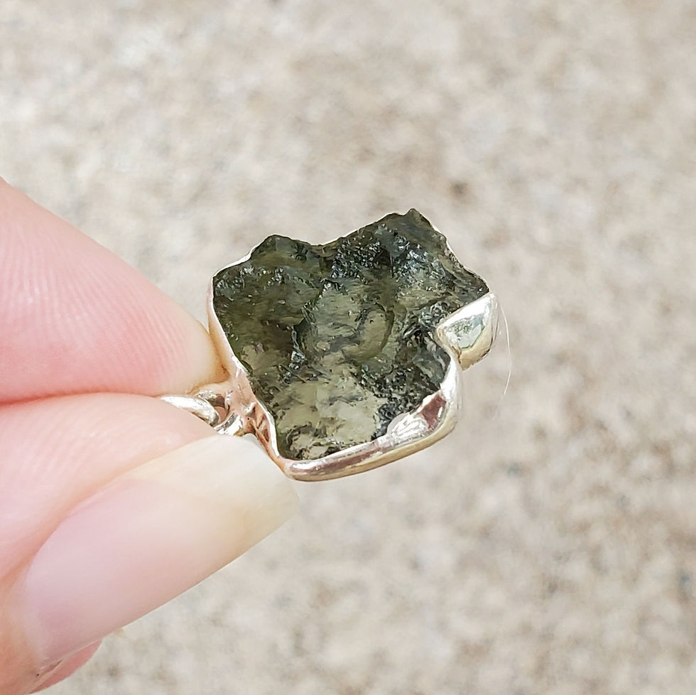 Moldavite in Sterling Silver pendant