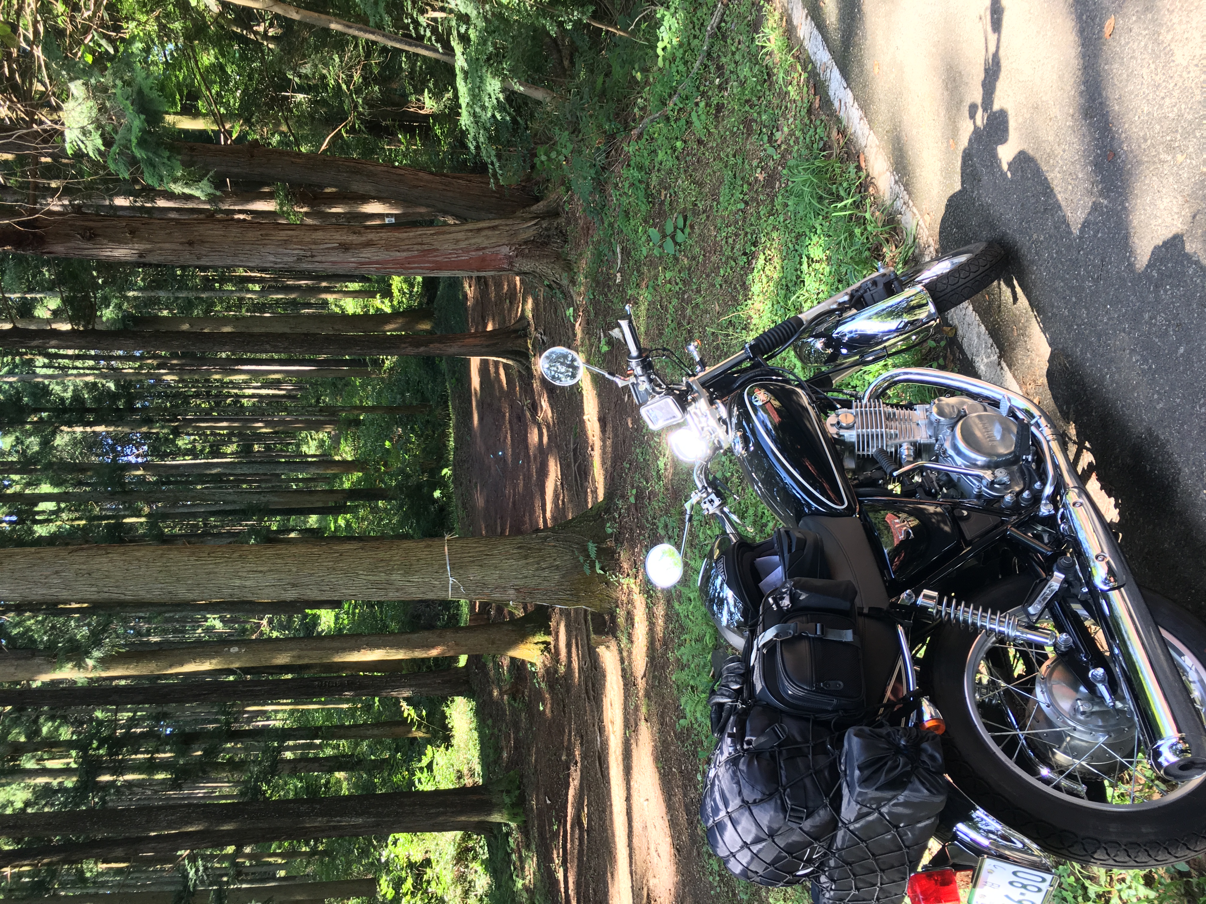 SR400とキャンプ場