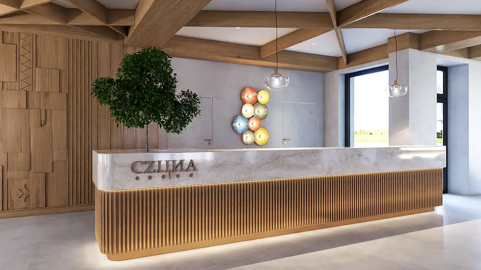 Recepcja w lobby hotelowym