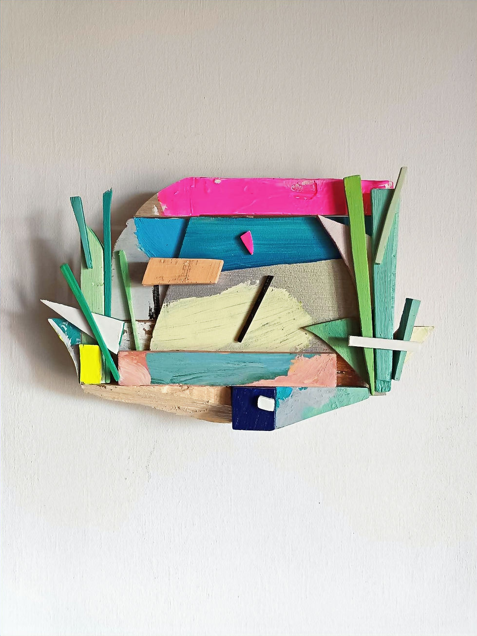 painted wood sculpture art