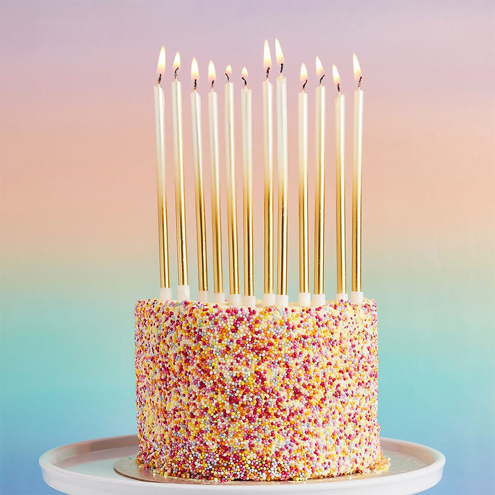 Thumbnail: Tall Skinny Ombre Birthday Cake Candles