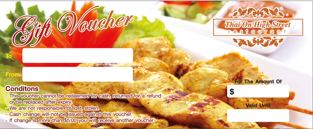 THAI ON HIGH STREET - VOUCHER