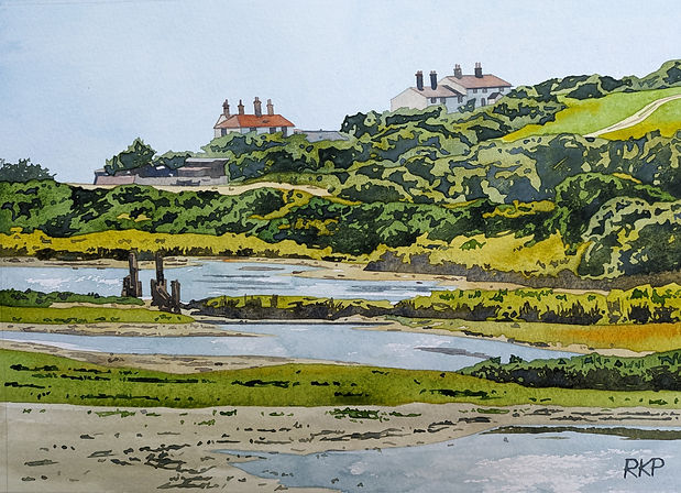 Coastguards' Cottages - richardkpotter.com - Watercolour 2.jpg