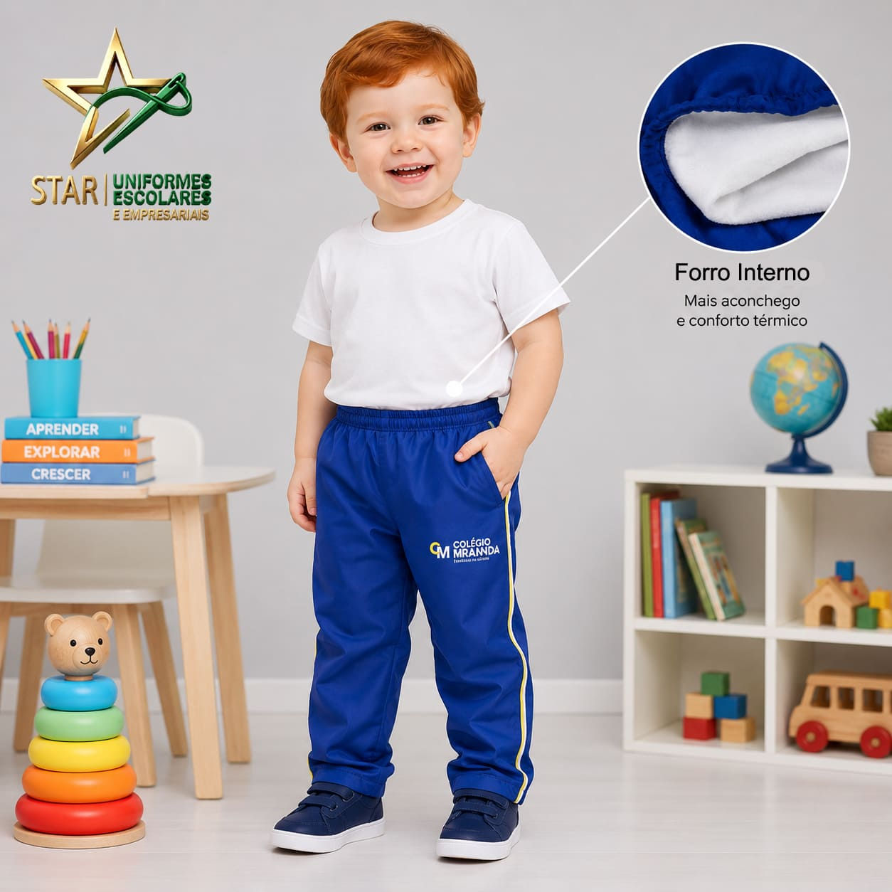 Calça Tactel com Forro (Unissex)