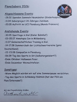 FlensSabers 2026
