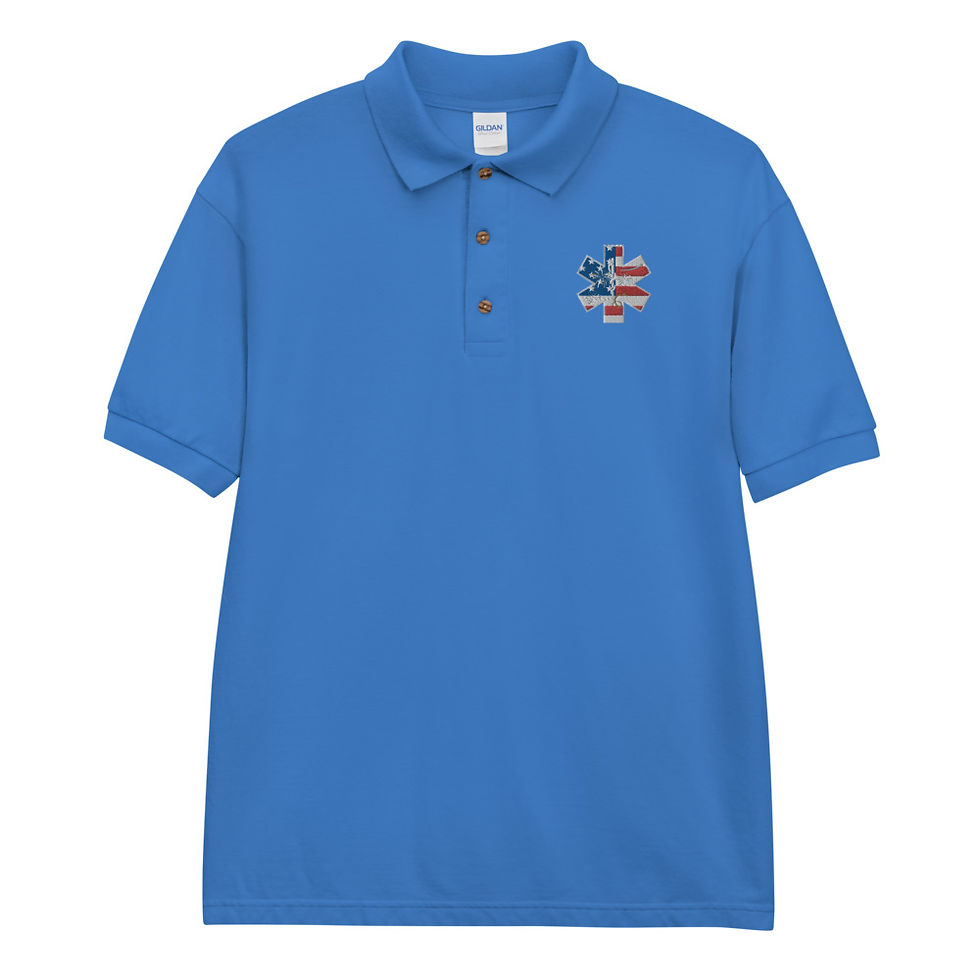 Thumbnail: Stars and Stripes Star of Life Paramedic Polo