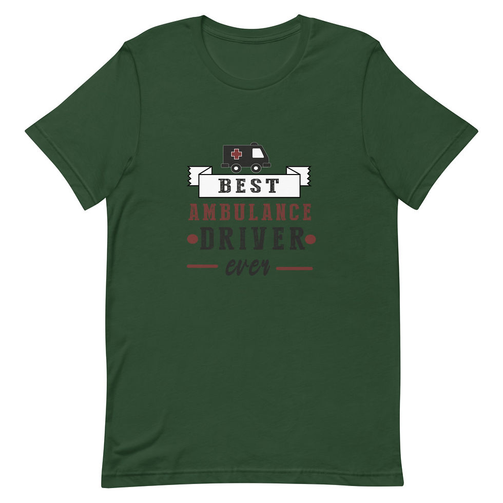 Thumbnail: Best Ambulance Driver Ever Short Sleeve Unisex T-Shirt 