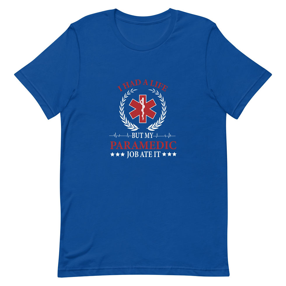 Thumbnail: I Had A Life But My Paramedic Job Ate It  Short Sleeve Unisex T-Shirt 