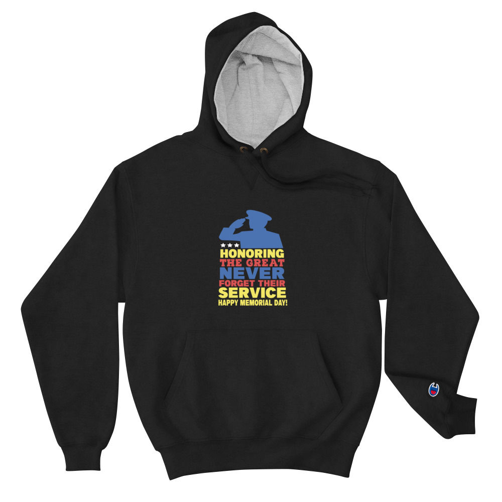 Never Forget Their Service Lightweight Hoodie Front