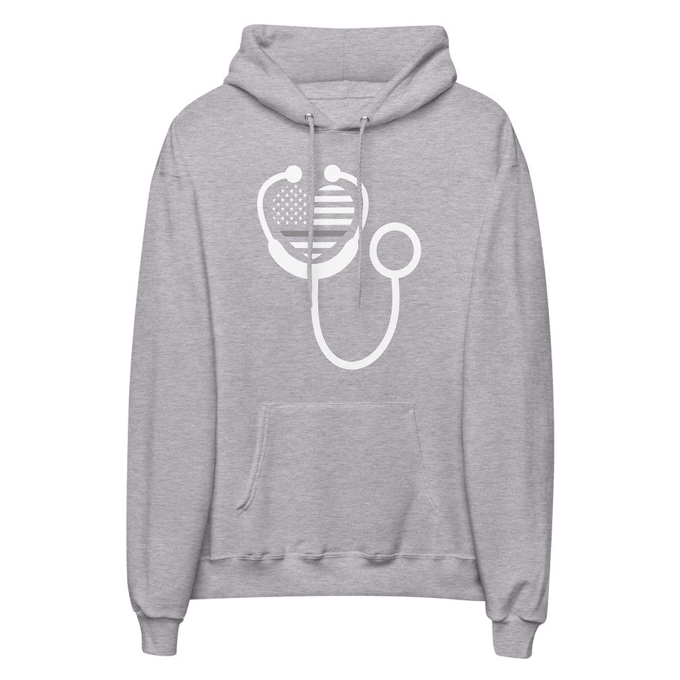 Thumbnail: Stethoscope unisex fleece hoodie