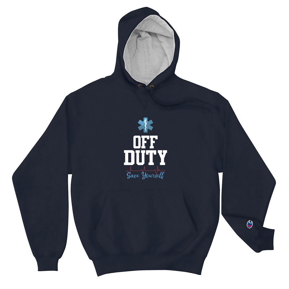 Thumbnail: Off Duty Save Yourself Champion  Hoodie Front 