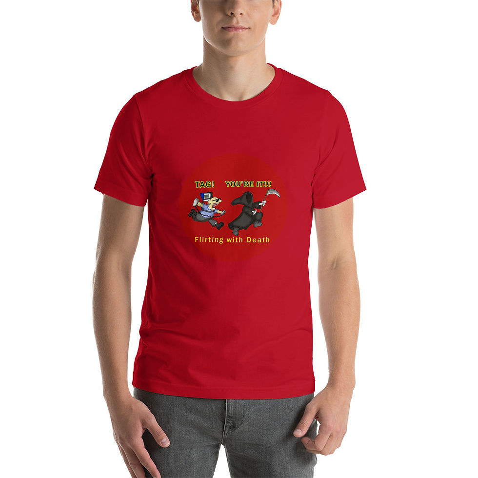 Thumbnail: Flirting With Death Short-Sleeve Unisex T-Shirt 