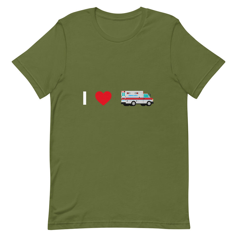 Thumbnail: I Heart Ambulance Short Sleeve Unisex T-Shirt 