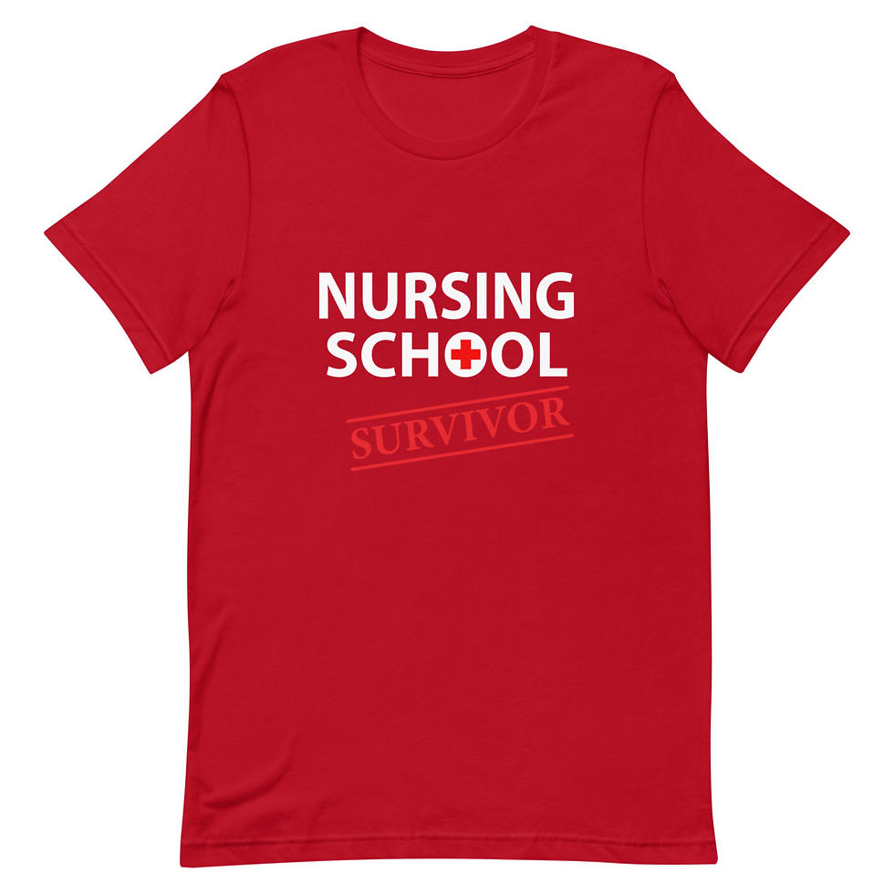 Thumbnail: Nursing School Survivor Short Sleeve Unisex T-Shirt 
