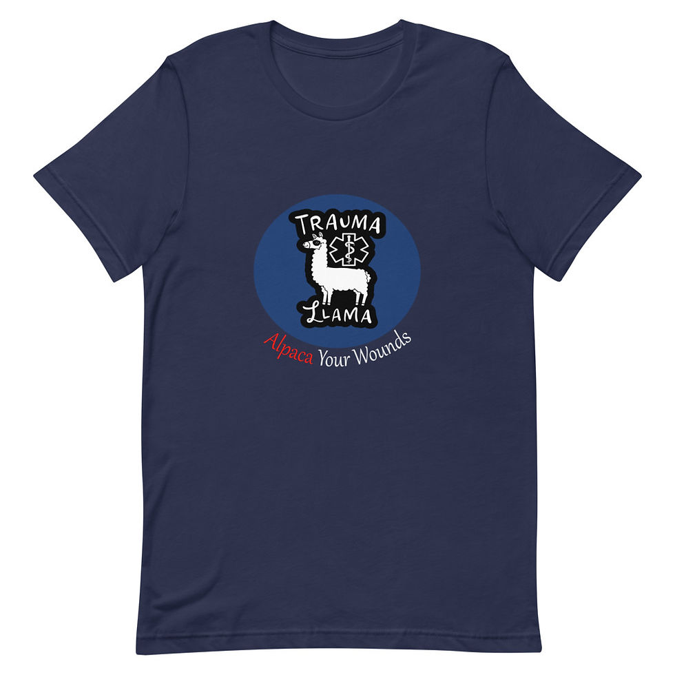 Thumbnail: Trauma-Llama-Alpaca-Your-Wounds Short-Sleeve Unisex T-Shirt 