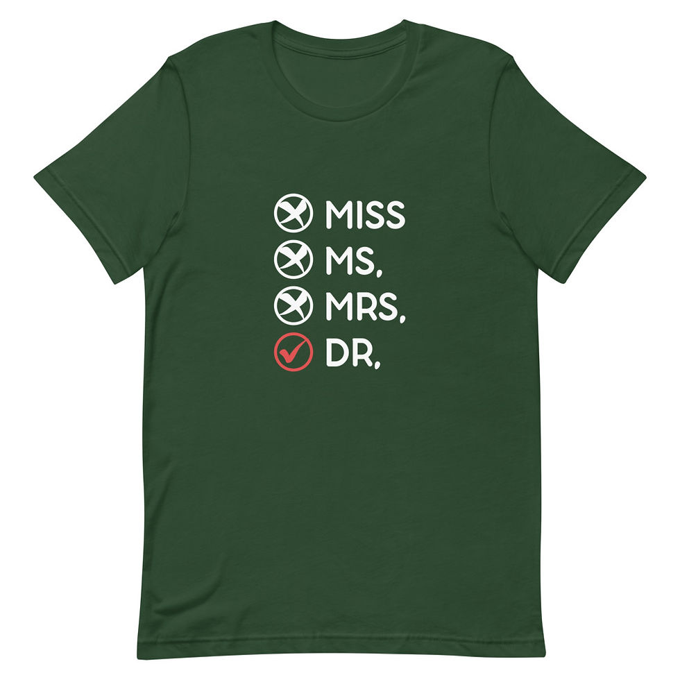 Thumbnail: Miss. Ms. Mrs. Dr. Short Sleeve Unisex T-Shirt 