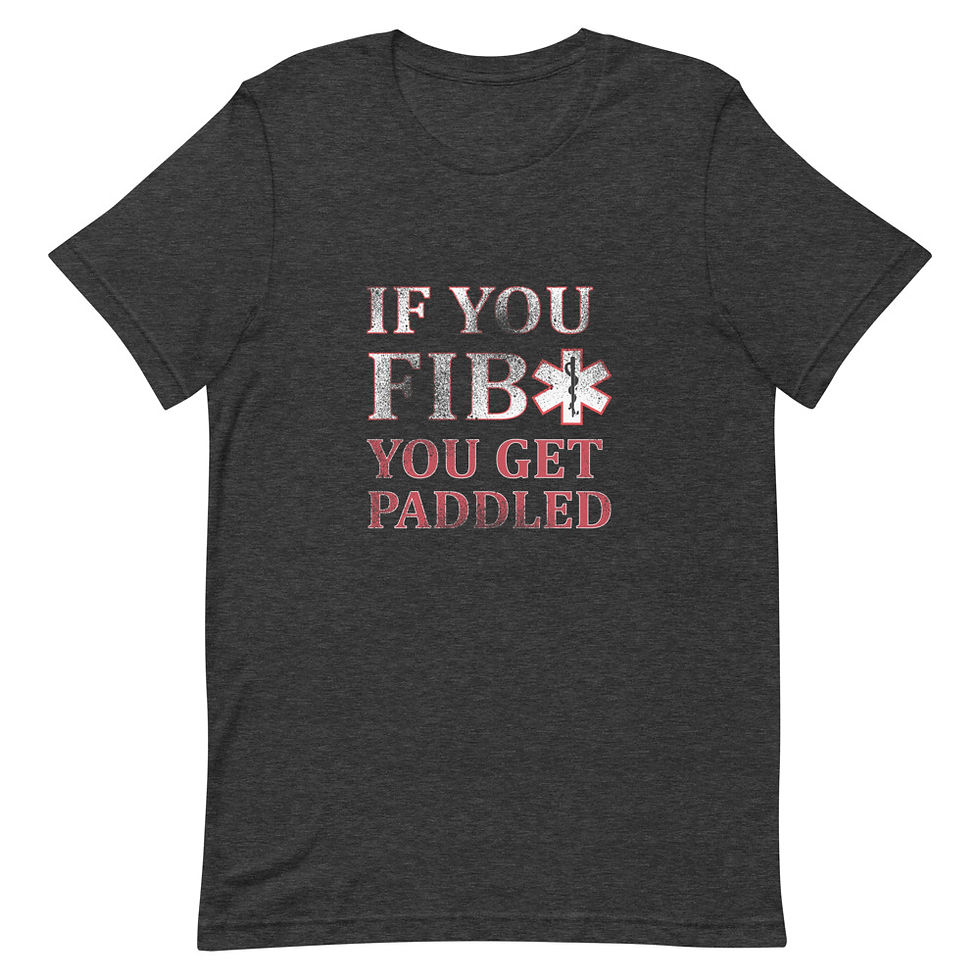 Thumbnail: Distressed If You Fib You Get Paddled Short Sleeve Unisex T-Shirt 