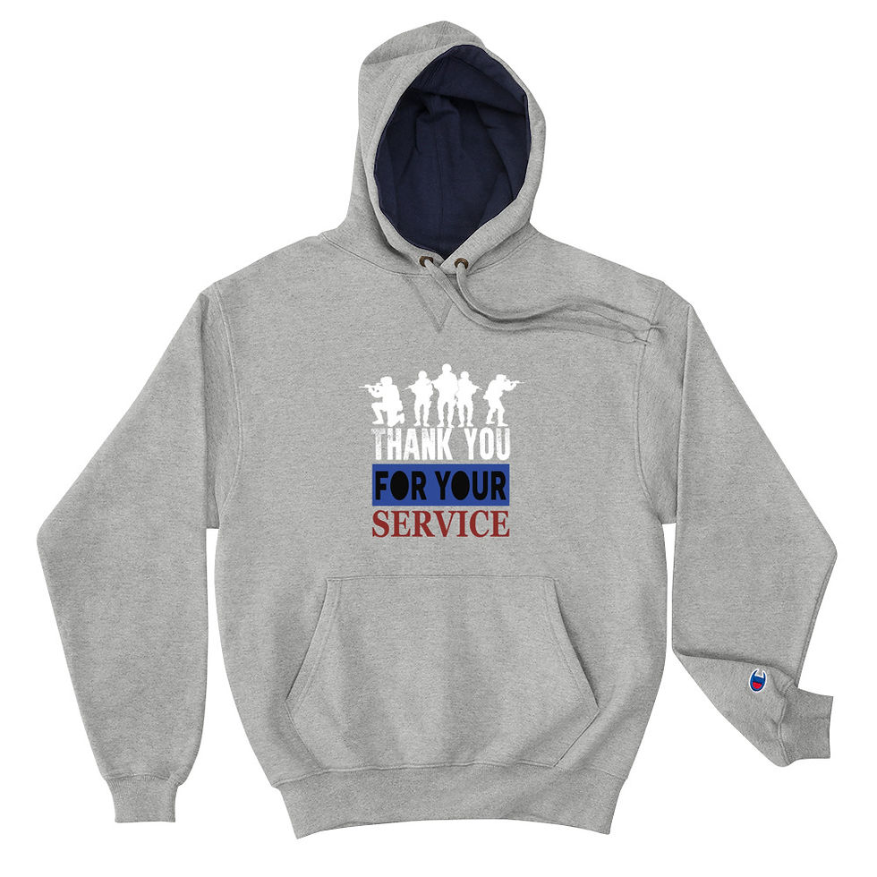 Thumbnail: Thank You For Your Service Champion  Hoodie Front 