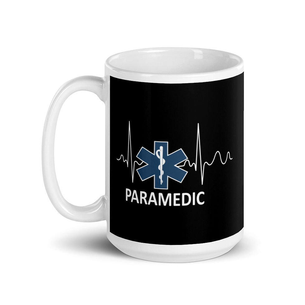 Thumbnail: Paramedic Heart Rhythm White Glossy Mug