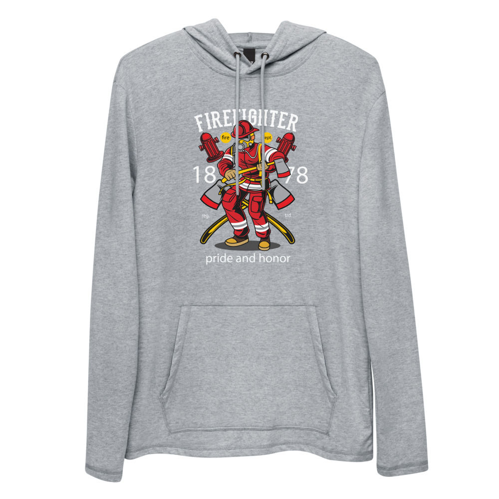 Firefighter Pride and Honor Lightweight Hoodie Front