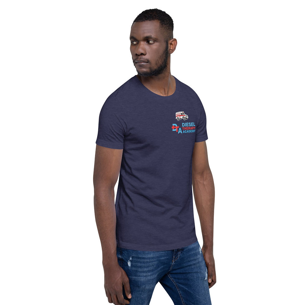 Thumbnail: Diesel Therapy Logo Short-Sleeve Unisex T-Shirt Left Chest and Back 