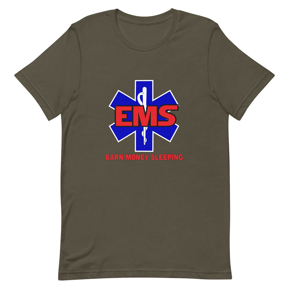 Thumbnail: EMS Earn Money Sleeping Short Sleeve Unisex T-Shirt 