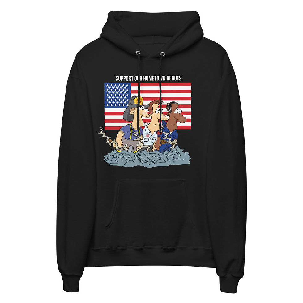 Support Hometown Heroes unisex fleece hoodie