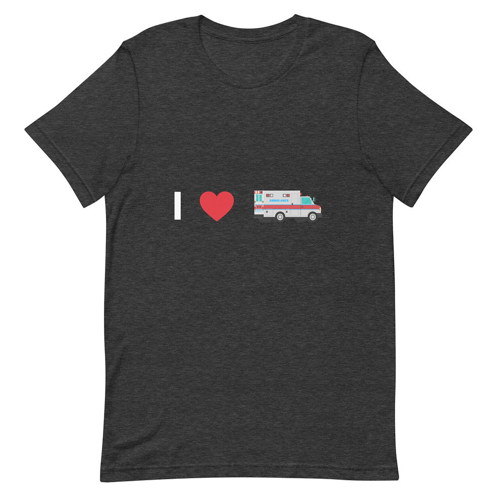 Thumbnail: I Heart Ambulance Short Sleeve Unisex T-Shirt 