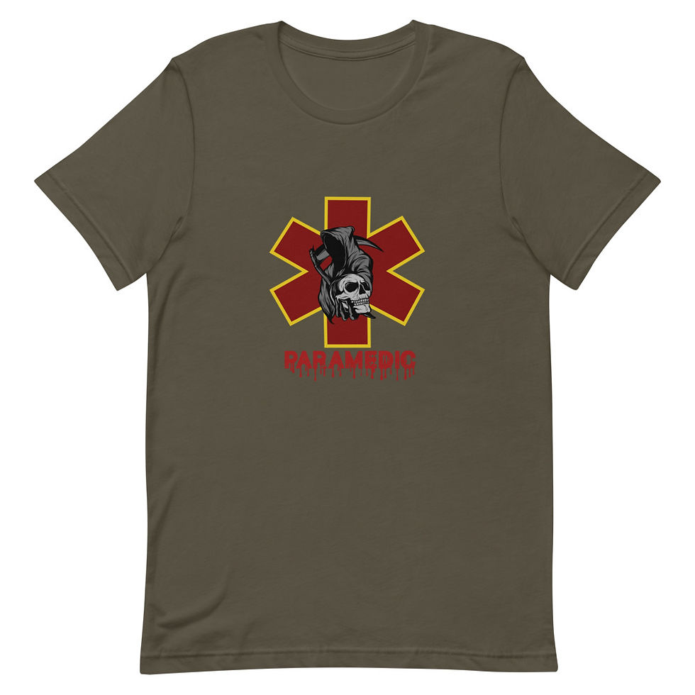 Thumbnail: Paramedic Grim Reaper Short-Sleeve Unisex T-Shirt 